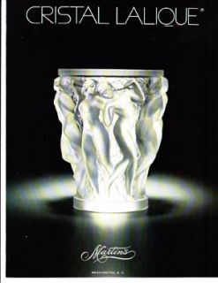 Martins Cristal Lalique Magazine Print Advertisement
