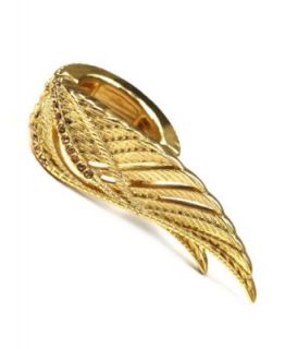 Tahari Ring, 14k Gold Plated Soho Chic Blue Stone Stretch Ring