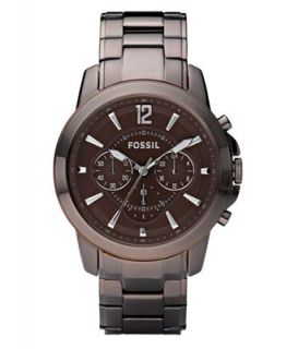 Fossil Watch, Mens Chronograph Grant Brown Ion Plated Stainless Steel