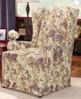 Sure Fit Slipcovers, Stretch Squares Wing Chair Cover