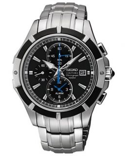 Seiko Watch, Mens Chronograph Stainless Steel Bracelet 41mm SNAF11