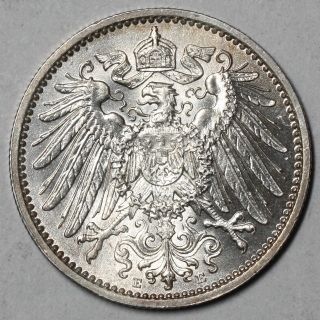 1914 E CH BU 90 Silver Mark Kaiser Reich Scarce Muldenhutten Mint E