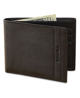 Calvin Klein Wallet, Pebbled Leather Trifold   Mens Belts, Wallets