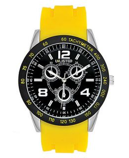 Unlisted Watch, Mens Yellow Silicone Strap 46mm UL1220  