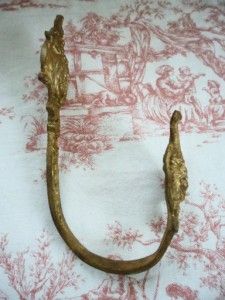 Superb Pair of Antique French Ormolu Curtain Tie Back Hooks Late 1800