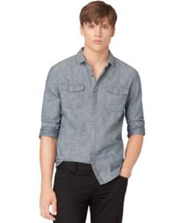 Calvin Klein Jeans Shirt, Long Sleeve Chambray Shirt