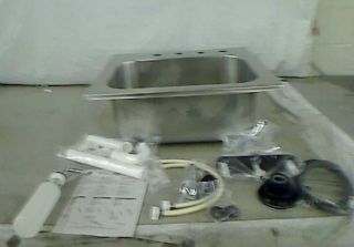 MASCO Bath 103030 All in One Stainless Steel Utility Sink 20 Gallon
