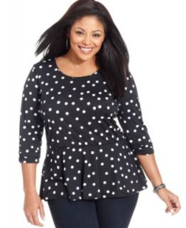 Style&co. Plus Size Top, Elbow Sleeve Lace Peplum   Plus Sizes   