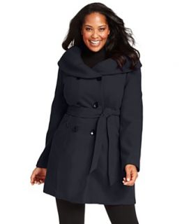 NEW MICHAEL Michael Kors Plus Size Coat, Double Breasted Belted