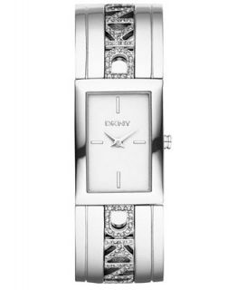 DKNY Watch, Womens Stainless Steel and Crystal Accent Bangle Bracelet