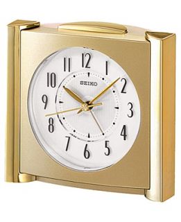 Seiko Gold Tone Mixed Metal Clock, Bedside Alarm