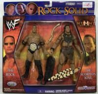 WWF Rock Solid The Mummy Returns 2 Pack The Rock Scorpion King Jakks