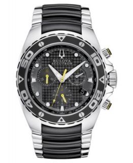 Bulova Accutron Watch, Mens Swiss Chronograph Corvara Stainless Steel