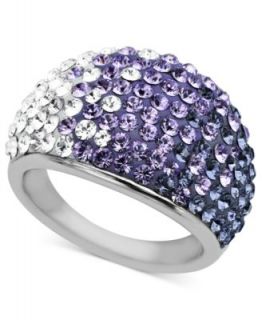 Kaleidoscope Sterling Silver Ring, Pink Crystal Ring with Swarovski