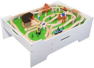 Multi Activity Wooden Play Table Makes a Great Train Table
