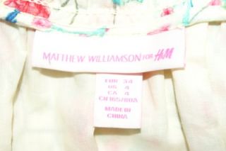 Matthew Williamson for H M Parrot Print Smocked Dress Dress Size 4