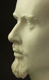 Skulptur Büste König Ludwig II Bayern Figur Alabaster