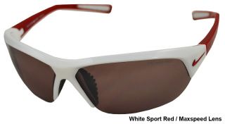 Ace E Sunglasses EV0526 126 White Sport Red Frame Maxspeed Lens