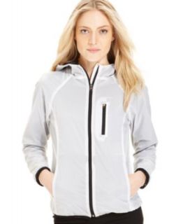Calvin Klein Performance Jacket, Hooded Fleece Quilted   Womens