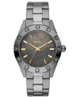 DKNY Watch, Womens Gunmetal Ion Plated Stainless Steel Bracelet 36mm