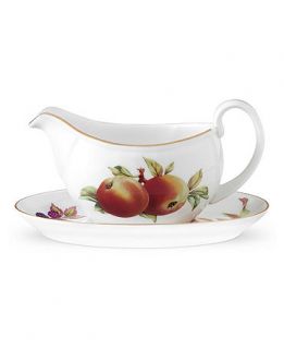 Royal Worcester Dinnerware, Evesham Gold Gravy Boat and Stand   Casual