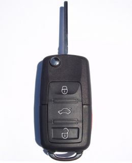 Remote Flip Key Fob Keyless Entry Transmitter for VW Volkswagen