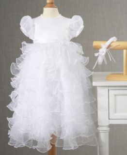 Lauren Madison Baby Dress, Baby Girls Tiered Christening Dress with