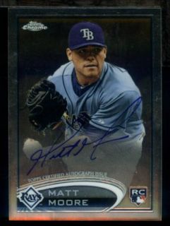RD 2012 Topps Chrome Matt Moore Auto Rookie RC Tampa Bay Rookie 160