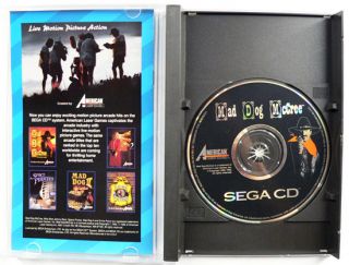 Sega CD Mad Dog McCree Shooting Video Game Complete Set