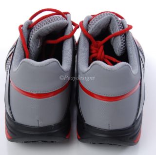 MBT Grey Black Red Stripe Men Sport Shoes 11 5M Free SH