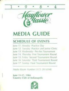1984 Mayflower Classic Media Guide Schedule of Events