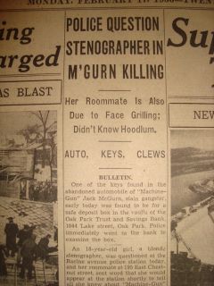160484CR Machine Gun Jack Mcgurn Slain Key Found February 17 1936