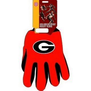 9960693966 Georgia Bulldogs Two Tone Cotton Gloves with Rubber Grips
