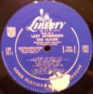 Rod McKuen Lazy Afternoon LP Vinyl LRP 3011 VG 1956