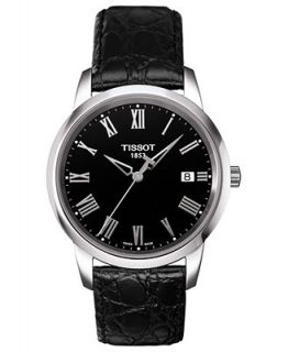 Tissot Watch, Mens Swiss Classic Dream Black Leather Strap 38mm