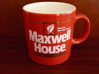 Maxwell House Bright Red Coffee Mug England Awesome
