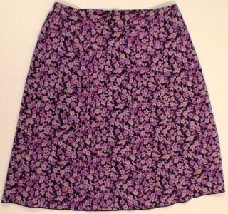 Norton McNaughton Purple Floral Skirt Ladies Size 10P