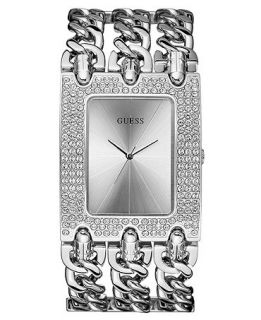 GUESS Watch, Womens Silver Tone Chain Bracelet 48x40mm U12640L1   All