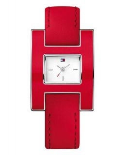 Tommy Hilfiger Watch, Womens Red Calf Leather Strap 1781156