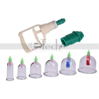 New Chinese Medical 12 Body Cupping Set 4 Magnets Point