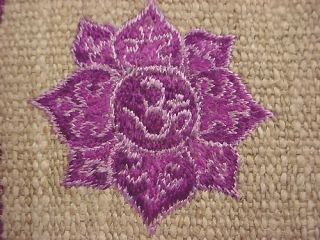 Buddhist OM Mandala Hemp Badge Sew on Hemp Patch