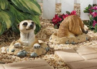 Curious Meerkats Garden Sculpture Set