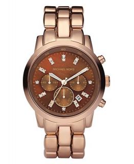 Michael Kors Watch, Womens Showstopper Rose Gold Plated Stainless