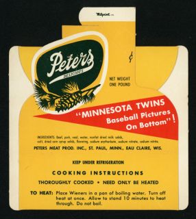 1961 Peters Meats Minnesota Twins Factory Set 26