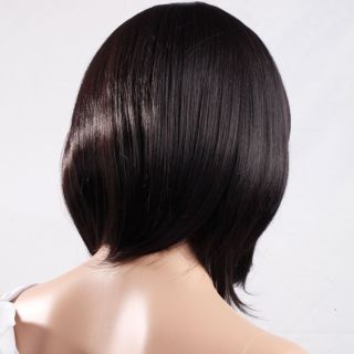 New Anime 16 5 inch Stunning Medium Black Turnup Side Bang Hair