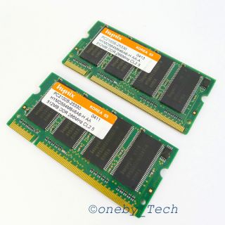 1GB 2x512MB PC2100 DDR266 266MHz 200 Pin Laptop Memory Upgrade