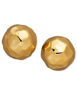 Studio Silver 18k Gold over Sterling Silver Earrings, Hammered Ball