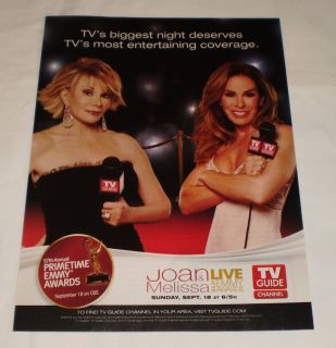 2005 TV Guide Channel Ad Page Joan Melissa Rivers Emmy Awards