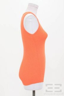 McQ Alexander McQueen Orange Rib Knit Top Size It 42