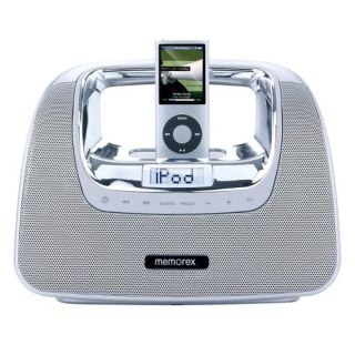 Memorex Minimove Portable Boombox Silver for iPod New